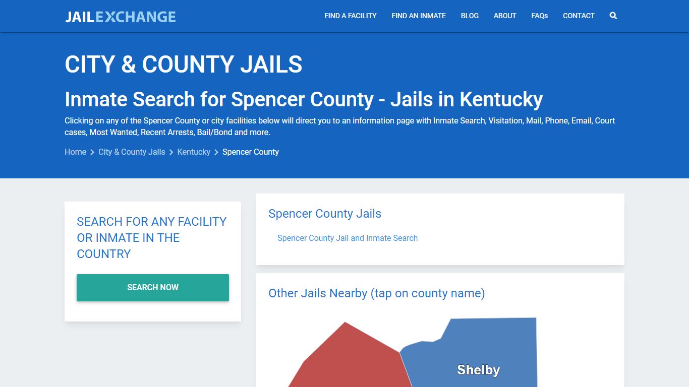Inmate Search for Spencer County | Jails in Kentucky - Jail Exchange